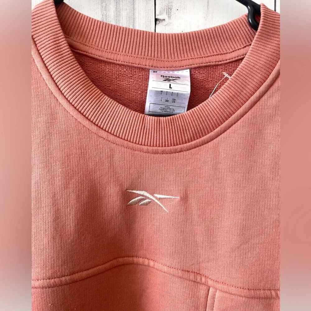 Reebok Men’s MYT Minimal Waste Crewneck Sweatshirt Canyon Coral Sz Large NWT - Picture 5 of 8
